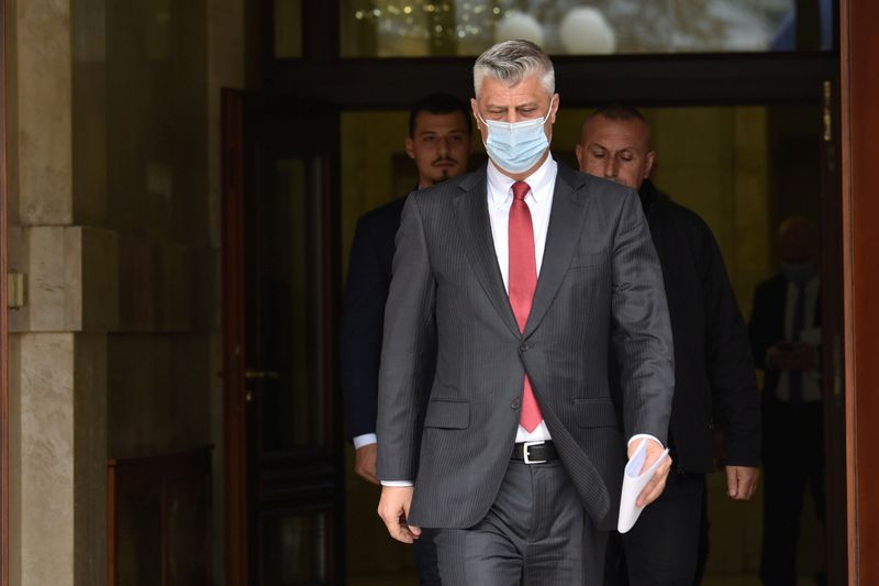 ex-kosovo-guerrilla-chief,-president-thaci-faces-war-crimes-trial-on-monday